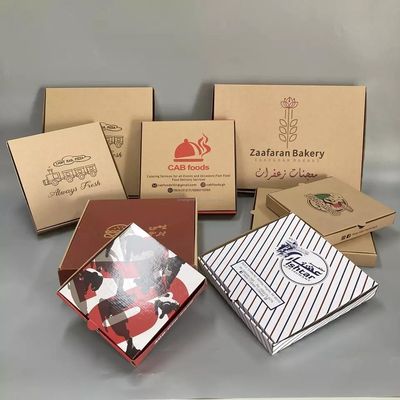 8in Custom Printing Corrugated Pizza Packing Box Takeaway Brown Pizza Box