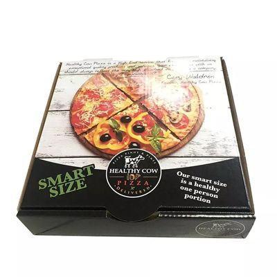 Corrugated Paper Pizza Packing Box Reusable Custom Design 16in