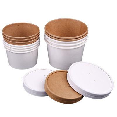 Custom Disposable Food Grade Ink 850ml Disposable Paper Soup Bowls