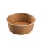 Factory Custom Logo PE PLA Coated Brown Hot Soup Containers And Grease Resistant Disposable Kraft Paper Soup Bowl