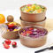 Custom Disposable Rice Salad Ice Cream Food Container Biodegradable Kraft Paper Bowls