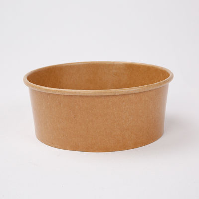 kraft Paper Bowls Environmentally friendly Brown Take Away 280gsm Disposable Paper Soup Bowls