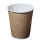 PE Coated Grease Resistant 12oz Disposable Hot Tea Cups Triple Wall Insulated Paper Cups