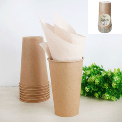 Desserts Flexo Printing 32oz Biodegradable Kraft Paper Hot Coffee Cups