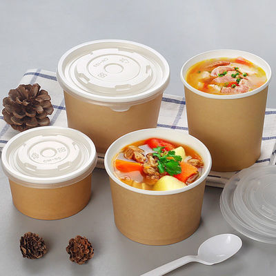 Customized Cheap Hot Insulated Double PE 28oz Recyclable Paper Bowls