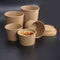 500ml Double PE Coated 300g Kraft Paper Salad Bowls Soup Containers