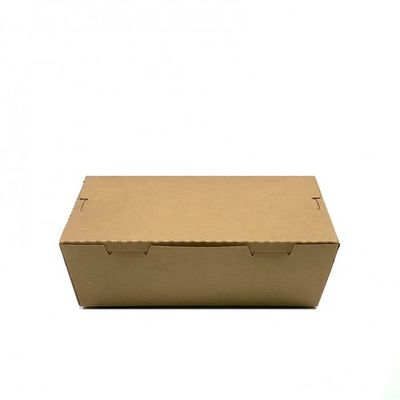 Disposable Paper Take Out Food Containers Microwaveble Folding Natural Kraft Boxes