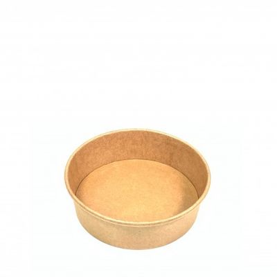 Dia 15cm 500ML 16OZ Recyclable Fast Packing Kraft Paper Bowl