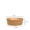 Dia 15cm 500ML 16OZ Recyclable Fast Packing Kraft Paper Bowl