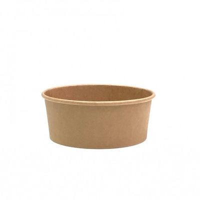 ODM/OEM Emballages Alimentaires Round Brown Biodegradable Eco-Friendly Take Away Salad Fast Kraft Paper Packaging Bowl