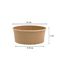 Flexo Printing 750ML 25OZ Food Grade Kraft Paper Bowl