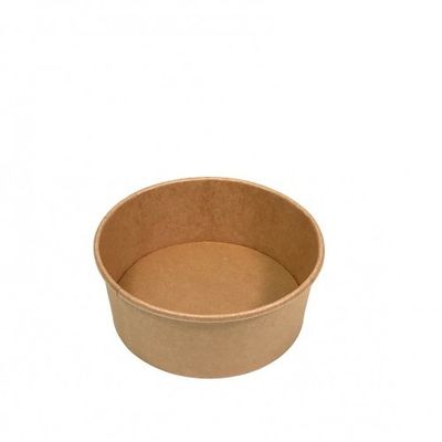 ODM/OEM Emballages Alimentaires Round Brown Biodegradable Eco-Friendly Take Away Salad Fast Kraft Paper Packaging Bowl