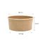 Greaseproof 8oz 12oz Kraft Paper Food Container With Paper Lid