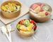 Microwavable Bio-degradable Disposable Kraft Paper Bowl With Pastic lid