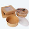 750ML Disposable Brown Kraft disposable Paper Salad Bowl With PET Lid