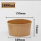 500ml 750ml 1000ml 1300ml 1500ml Disposable Kraft Paper Bowls
