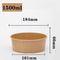 500ml 750ml 1000ml 1300ml 1500ml Disposable Kraft Paper Bowls