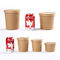 Degradable Disposable Kraft Paper Takeaway Hot Soup Cups With Lids