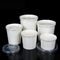 Disposable White Paper Soup Containers Single Wall 300g Kraft Soup Containers With PP Lid