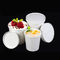 Fast Food Double Wall 300g White/Kraft Paper Takeaway Soup Bowl With Paper Lid