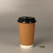 8oz 14oz 16oz Disposable Paper Coffee Cups With Black PP Lid