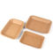 Square Disposable Kraft Paper Plate For Fruits Packing