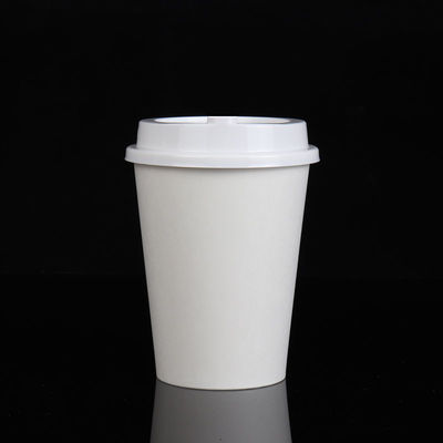 PE Coating Coffee Disposable Paper Cups With Lid For Hot Drinking