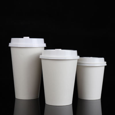 PE Coating Coffee Disposable Paper Cups With Lid For Hot Drinking