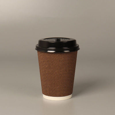 Customized Logo 6oz 8oz 12oz 16oz Tea Pack Small Coffee Disposable Paper Cup With Lid Cover For Hot Drinking